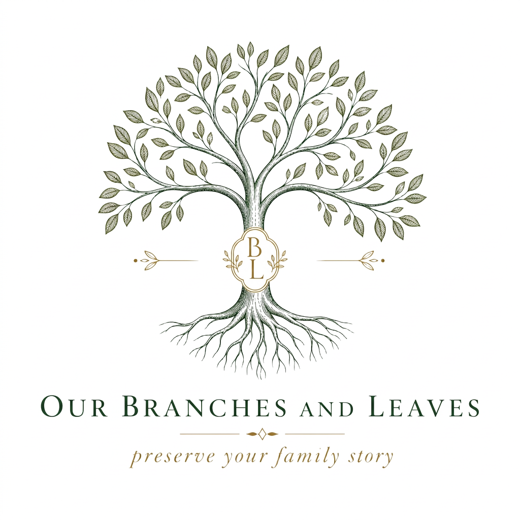 Our Branches and Leaves logo — a B&L botanical monogram with hand-drawn leaves
